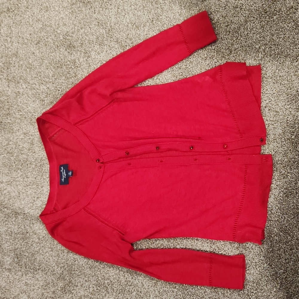 American Eagle red sweater EUC